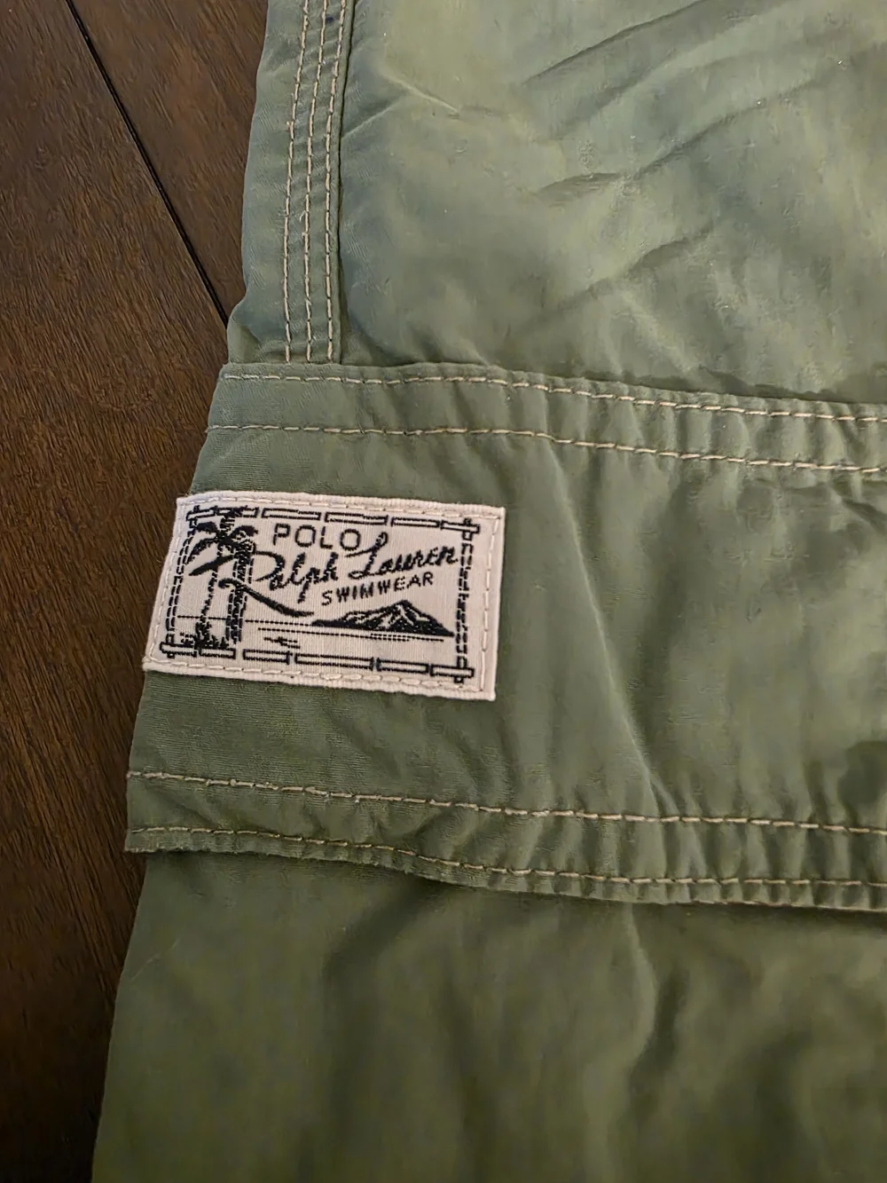 Polo by Ralph Lauren Vintage Olive Green Swim Shorts Sz XL